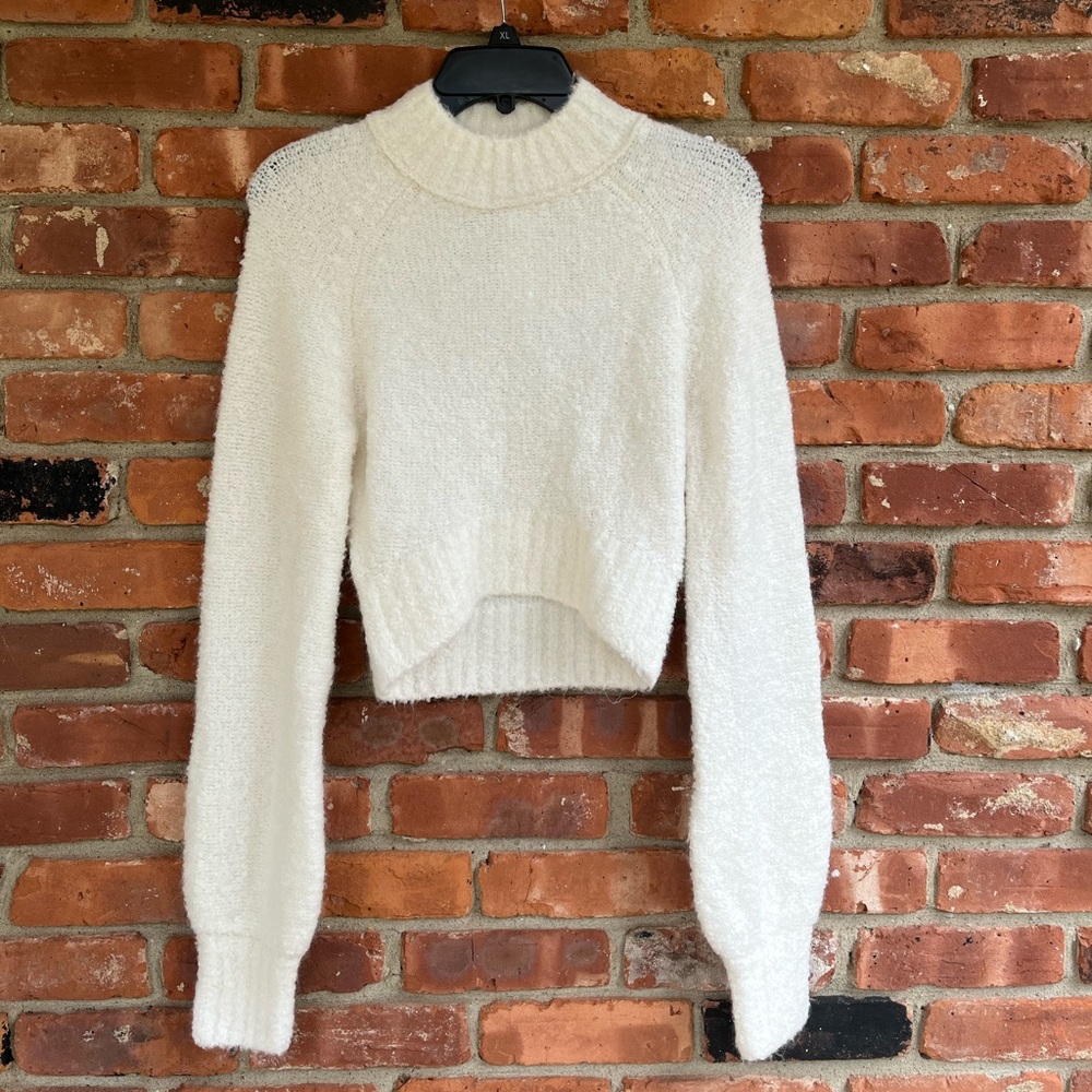 Urban Outfitters Cropped Cream Sweater